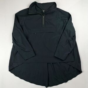 Athleta Black Pleated Back Half Zip Pullover Top Small Sport Streetwear